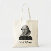 William Shakespeare Will Power Tote Bag (Voorkant)