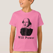 William Shakespeare WILL POWER Tshirts (Voorkant)