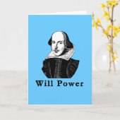 William Shakespeare WILL POWER Tshirts Kaart (Gele Bloem)