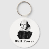 William Shakespeare WILL POWER Tshirts Sleutelhanger (Voorkant)
