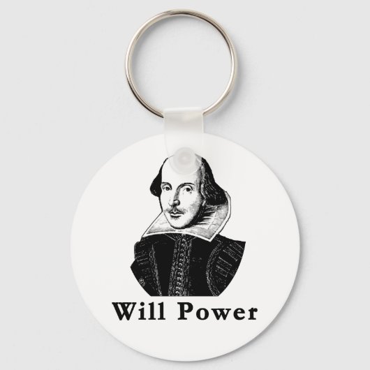 William Shakespeare WILL POWER Tshirts Sleutelhanger (Voorkant)
