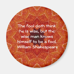 William Shakespeare Wisdom Quotation Gezegde Magneet