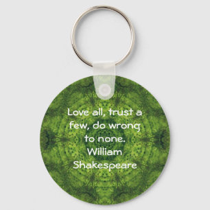 William Shakespeare Wisdom Quotation Gezegde Sleutelhanger