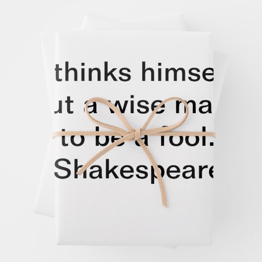 William Shakespeare Wrapping Paper (In situ)