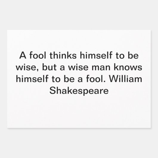 William Shakespeare Wrapping Paper (Voorkant)