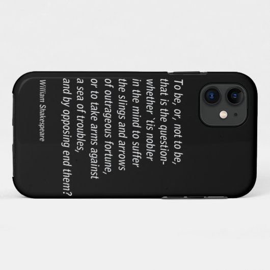 William Shakespeare's "Hamlet" Case-Mate iPhone Case (Achterkant (horizontaal))