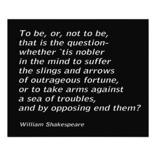 William Shakespeare's "Hamlet" Foto Afdruk
