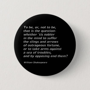 William Shakespeare's `Hamlet` Ronde Button 5,7 Cm