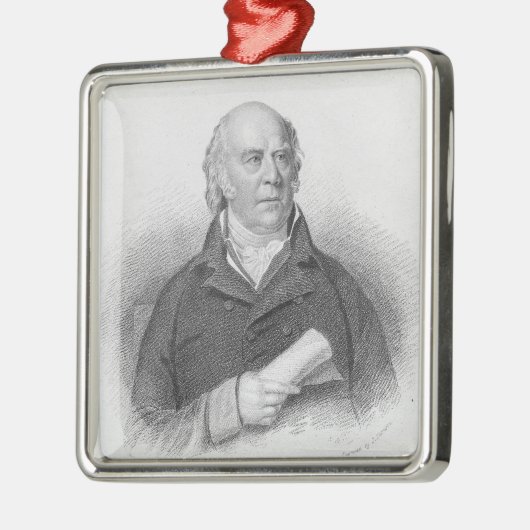 William Sharp, gegraveerd door J. Thomson Metalen Ornament (Links)