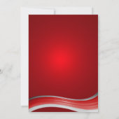 William Steel Wave Red Bar Mitzvah Kaart (Achterkant)