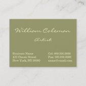 William Stephen Coleman: De dochter van de Potter Visitekaartje (Achterkant)