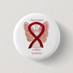 William Syndroom Engel Bewustzijns Lint Spelden Ronde Button 3,2 Cm