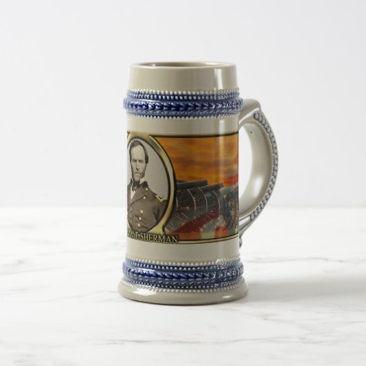 William T. Sherman Civil War Stein Bierpul (Voorkant rechts)