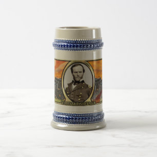 William T. Sherman Civil War Stein Bierpul