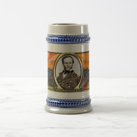William T. Sherman Civil War Stein Bierpul (Center)