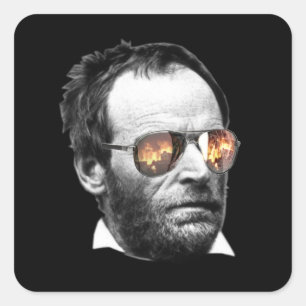 William T. Sherman Horloges Atlanta Burn - Sticker