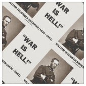 William Tecumseh Sherman War is Hell Quote Stof (Close Up)