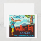 William Tell Apples Crate Label Briefkaart (Voorkant / Achterkant)