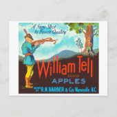 William Tell Apples Crate Label Briefkaart (Voorkant)