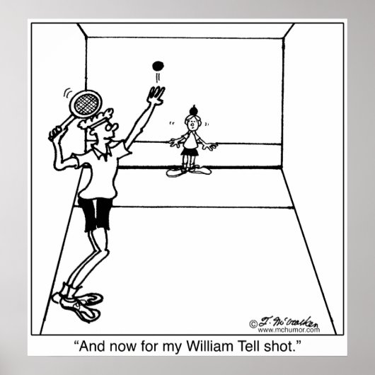William Tell Racquetball Shot Poster (Voorkant)