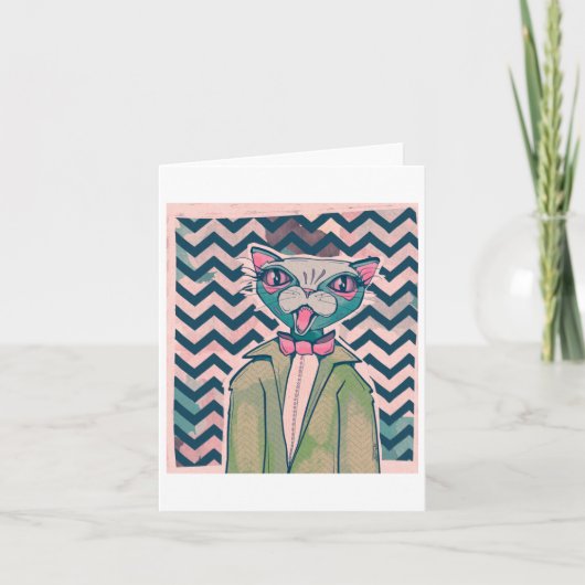William The Cat Sticker Kaart (Voorkant)