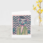 William The Cat Sticker Kaart (Gele Bloem)