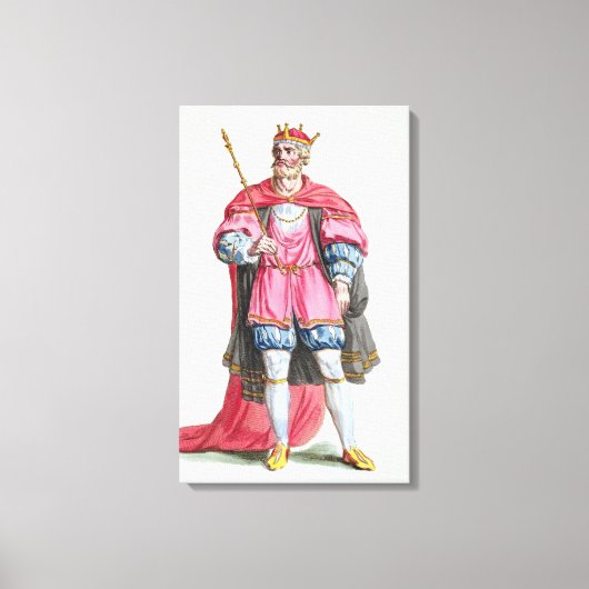 William the Conqueror (1027-87), uit 'Receuil des' Canvas Afdruk (Voorkant)