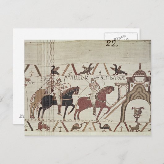 William the Conqueror komt bij Bayeux aan Briefkaart (Voorkant / Achterkant)