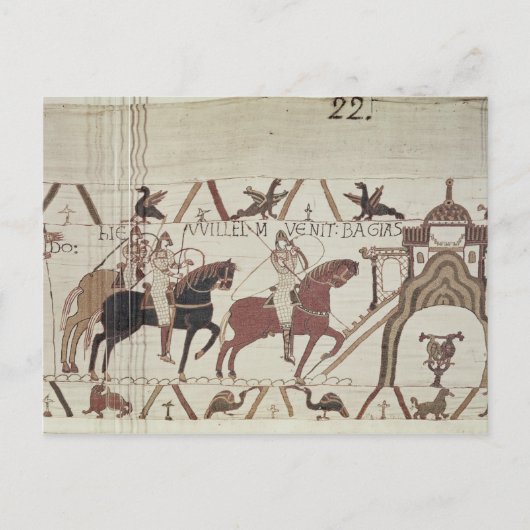 William the Conqueror komt bij Bayeux aan Briefkaart (Voorkant)