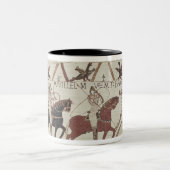 William the Conqueror komt bij Bayeux aan Tweekleurige Koffiemok (Center)