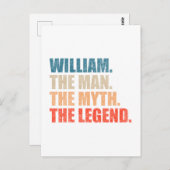 William The Man The Myth The Legend Briefkaart (Voorkant / Achterkant)