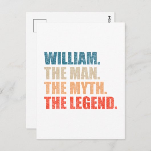 William The Man The Myth The Legend Briefkaart (Voorkant / Achterkant)