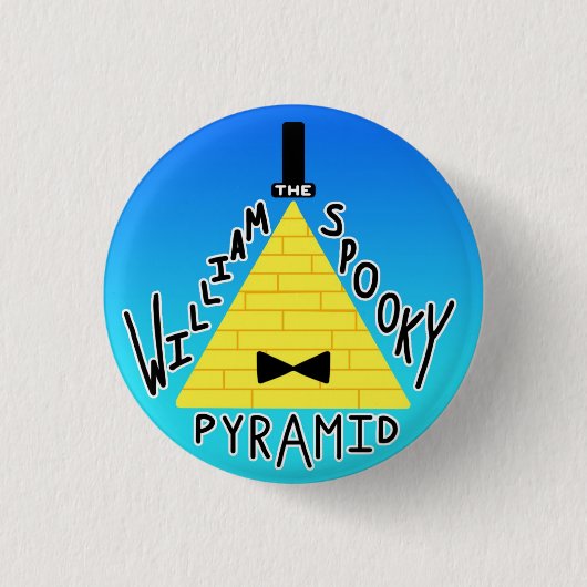 "William the SPOOKY Pyramid" knop 2 Ronde Button 3,2 Cm (Voorkant)