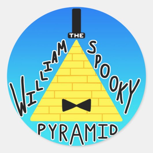 "William the SPOOKY Pyramid" sticker 2 (Voorkant)