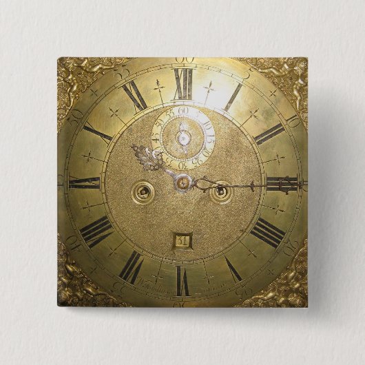 William Tomlinson Tall Hoesje Clock II Vierkante Button 5,1 Cm (Voorkant)
