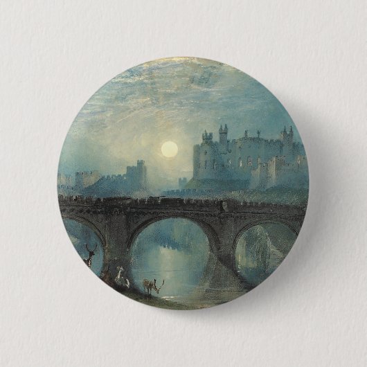 William Turner Alnwick Castle Ronde Button 5,7 Cm (Voorkant)