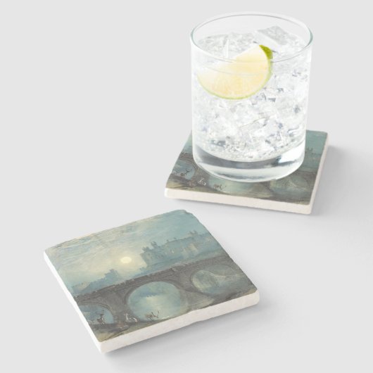 William Turner Alnwick Castle Stenen Onderzetter (Zijkant)