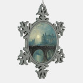 William Turner Alnwick Castle Tin Sneeuwvlok Ornament (Links)