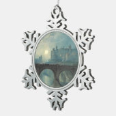 William Turner Alnwick Castle Tin Sneeuwvlok Ornament (Rechts)