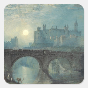 William Turner Alnwick Castle Vierkante Sticker