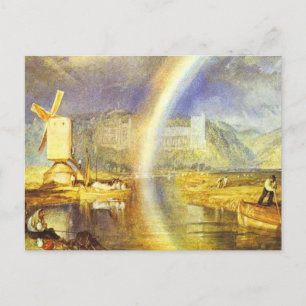 william turner arundel castle , met regenboog c 18 briefkaart