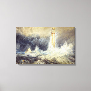 William Turner - Bell Rock Lighthouse Canvas Afdruk