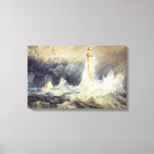 William Turner - Bell Rock Lighthouse Canvas Afdruk (Voorkant)