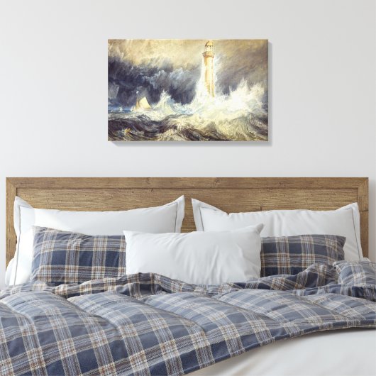William Turner - Bell Rock Lighthouse Canvas Afdruk (Insitu (Slaapkamer))