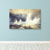 William Turner - Bell Rock Lighthouse Canvas Afdruk (Insitu (Houten vloer))