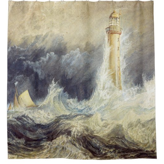 William Turner - Bell Rock Lighthouse Douchegordijn (Voorkant)
