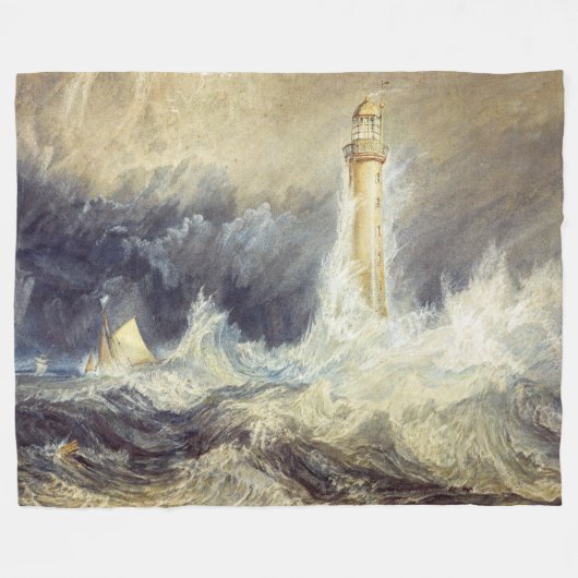 William Turner - Bell Rock Lighthouse Fleece Deken (Voorkant (Horizontaal))
