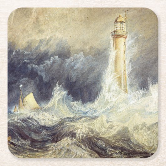 William Turner - Bell Rock Lighthouse Kartonnen Onderzetters (Voorkant)