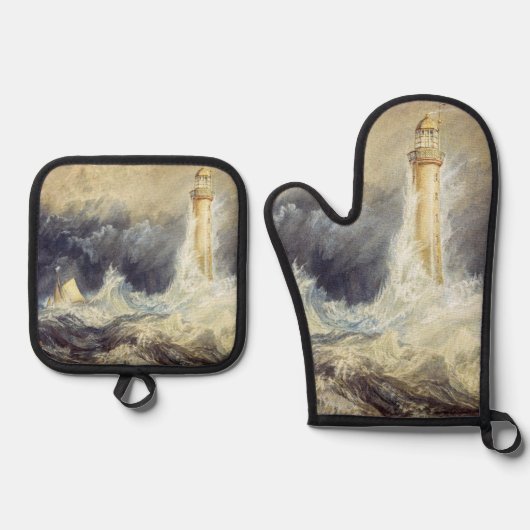 William Turner - Bell Rock Lighthouse Ovenwant & Pannenlap Set (Voorkant)
