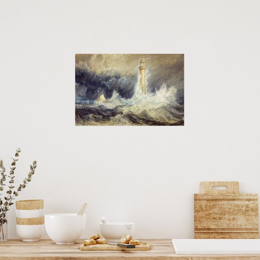 William Turner - Bell Rock Lighthouse Poster (Keuken)